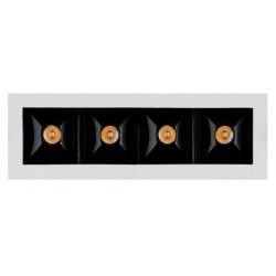 Foco empotrar LED fijo Cuadrado 137x44mm MINI 12W Blanco